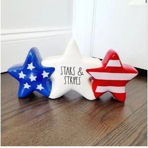 Patriotic Stars & Stripes Ceramic Decor